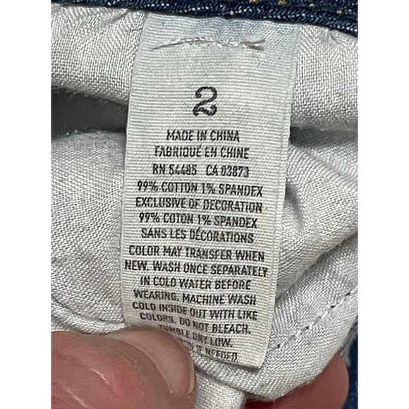 Women's American Eagle Outfitters Blue Distressed Jean Shorts Size 2 - Picture 9 of 11